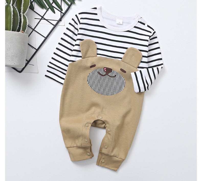 Long-sleeved bear jumpsuit