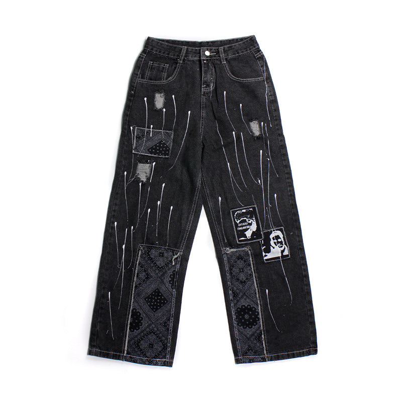 Men's And Women's Same Stitching Jeans