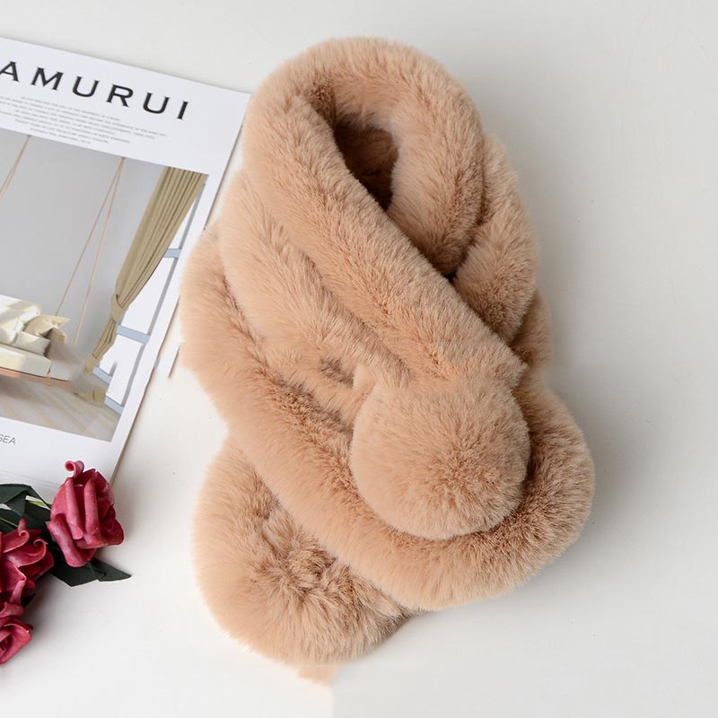Thick Plush Warmth Imitation Rabbit Fur Scarf Collar