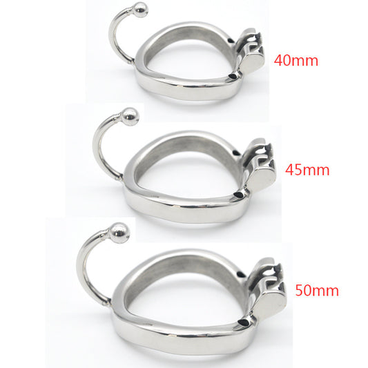 Men's short stainless steel chastity lock