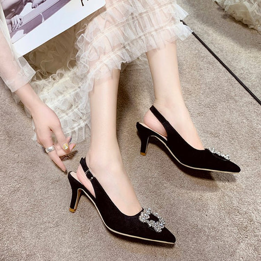 New Korean high-heeled shoes with pointed toes