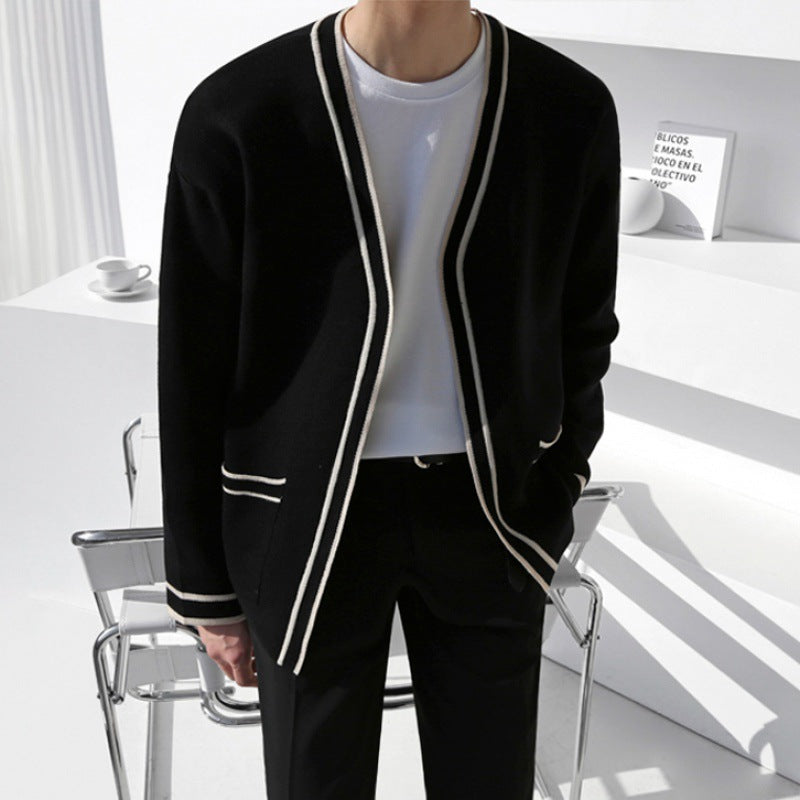 Sweater i koreansk stil løs afslappet trendsweater cardiganjakke