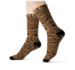 Personalized Custom Pet Head Print Socks For Dog Cat Lover