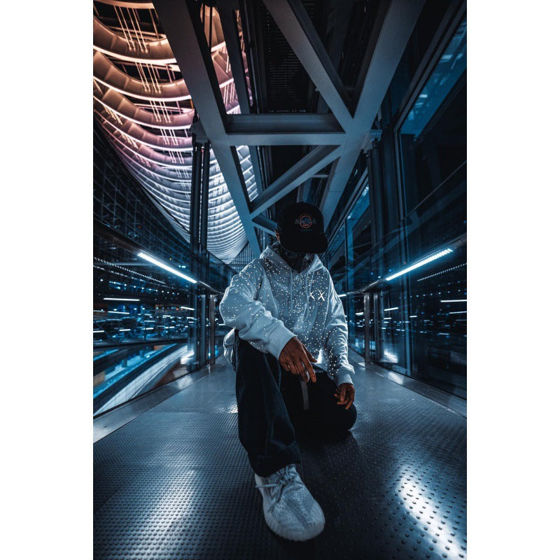 Gypsophila reflective hoodie