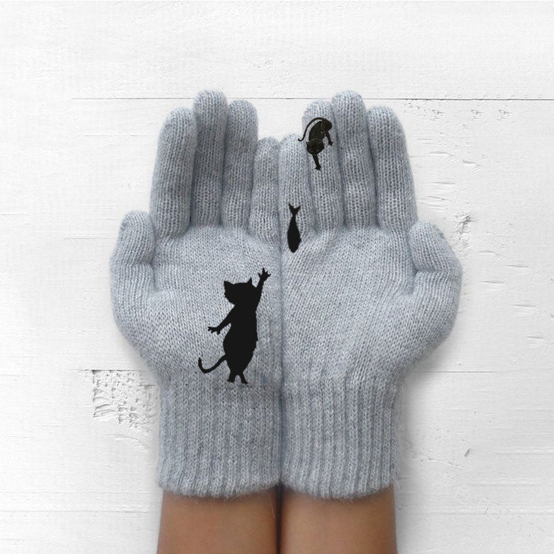 Wool warm gloves