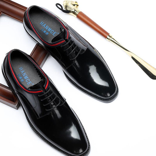 Top Layer Cowhide Business Low-Cut Lace-Up Shoes