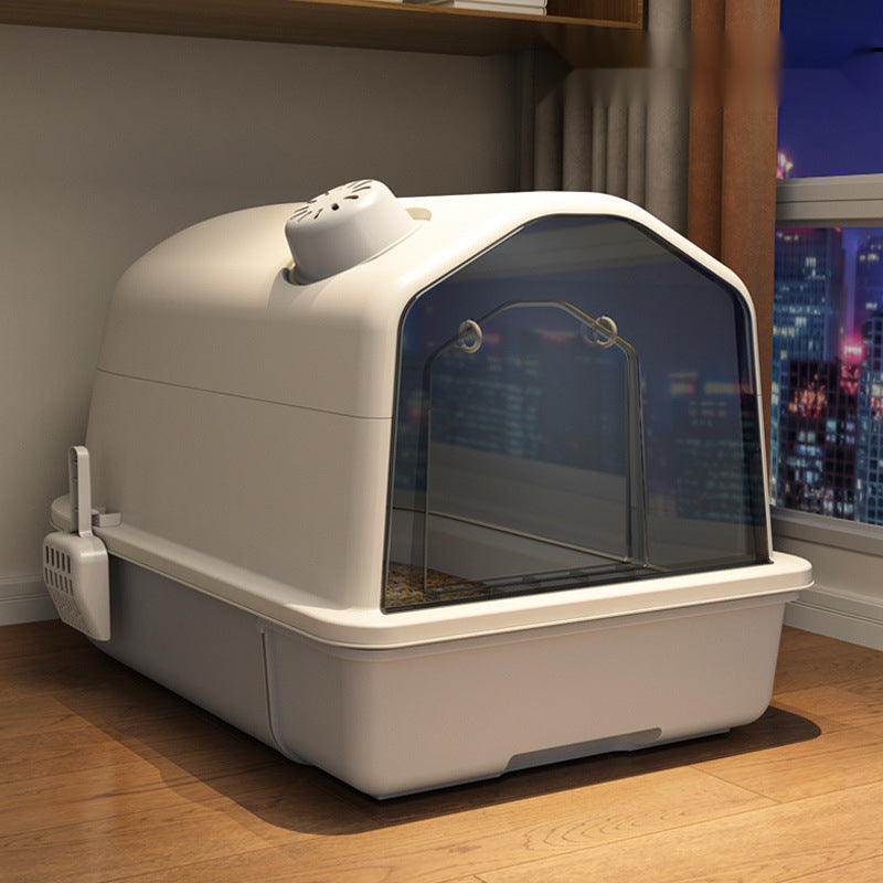 Fully Enclosed Odor Proof Litter Box For Cats