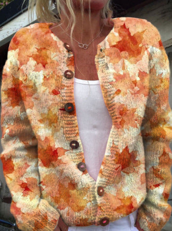 Autumn And Winter Popular Loose 3D Printed Sweater