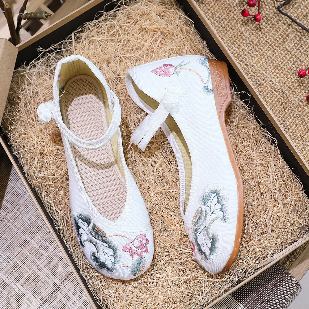 Embroidered Pumps Flower Women's Cheongsam Match