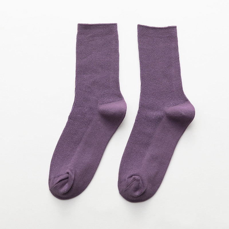 Medium Tube Long Tube Fluorescent Candy Color Socks