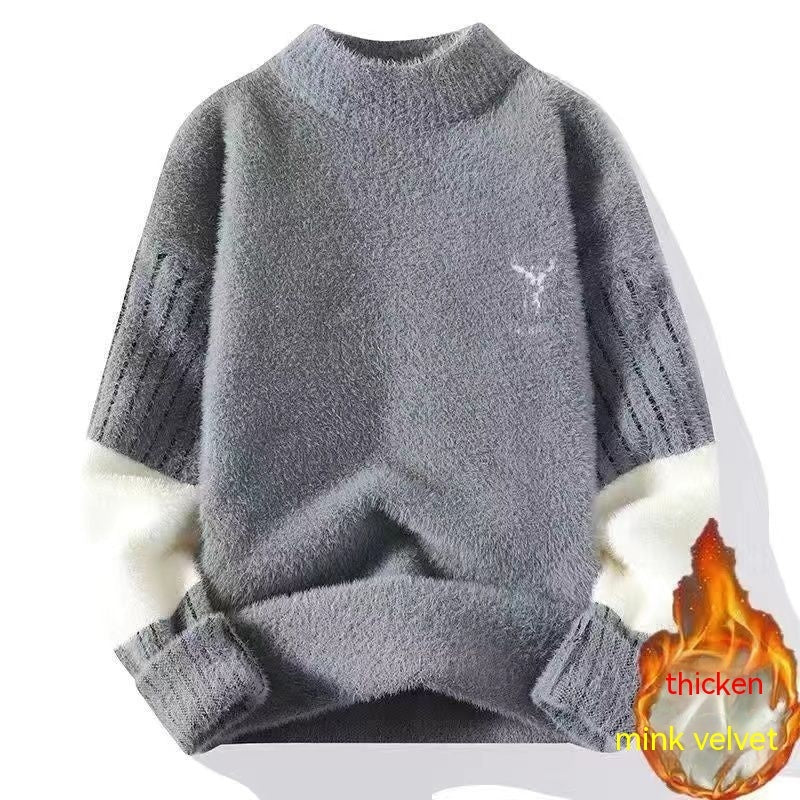 Mink Sweater Men's Warm Bottoming Shirt Trendy Sweater