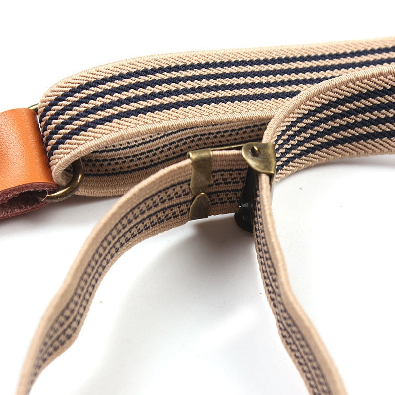 Bib stripe straps straps double shoulder straps men and women elastic elastic suspenders