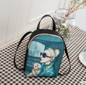 new Korean version of the print three-use shoulder bag wind up shoulder bag handbag Messenger bag