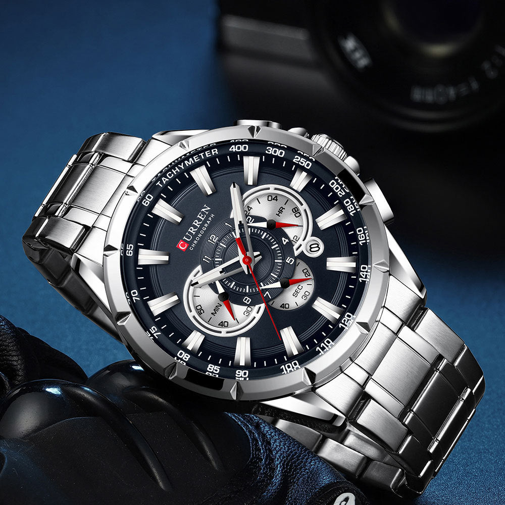 Multifunctional waterproof quartz watch