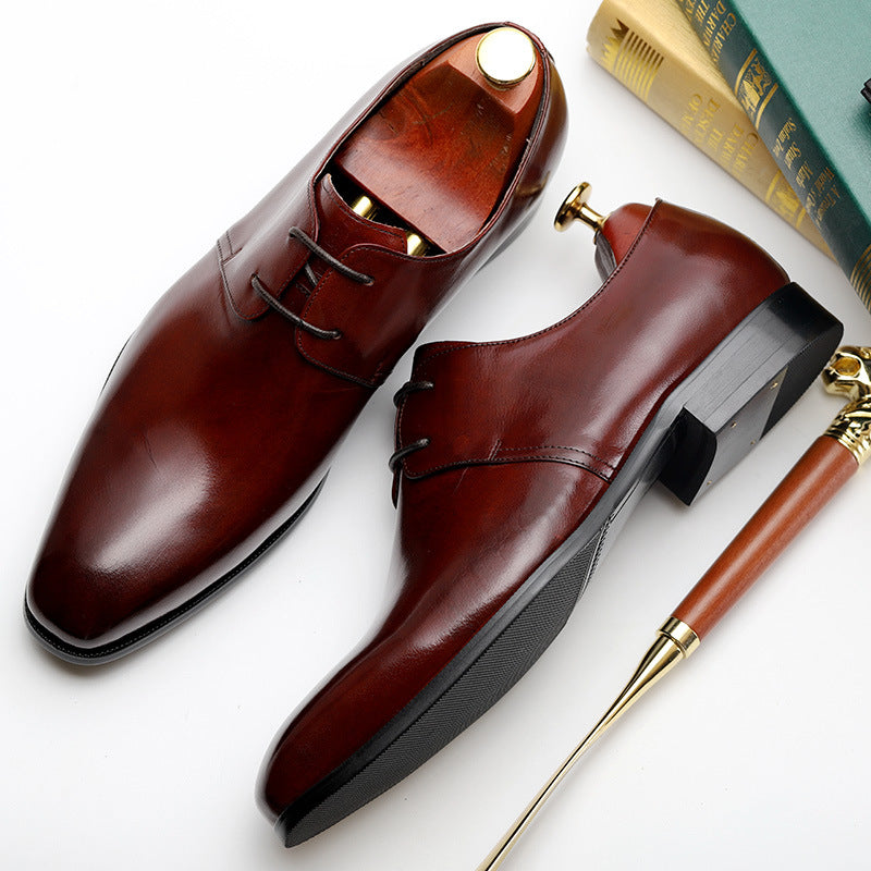 Handmade Retro Polished Color Business British Men's Shoes