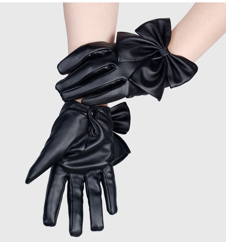 Big bow performance dance performance non-slip gloves