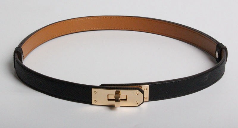 H home new kelly leather thin belt