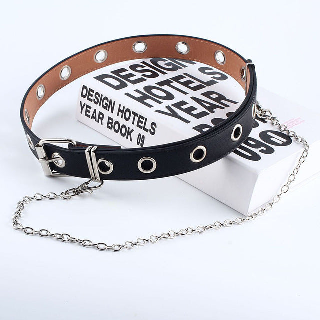 Korean style jeans fashion hanging chain decoration