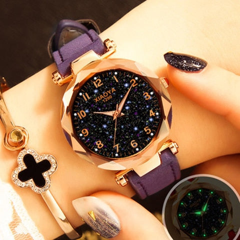 Mode Frauen Uhren Beste Verkaufen Star Sky Zifferblatt Uhr Luxus Rose Gold frauen Armband Quarz Handgelenk Uhren Neue dropshipping