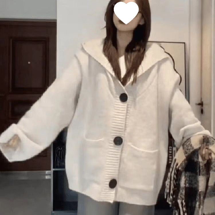Korean Retro Thicken Lazy Style Knitted Sweater