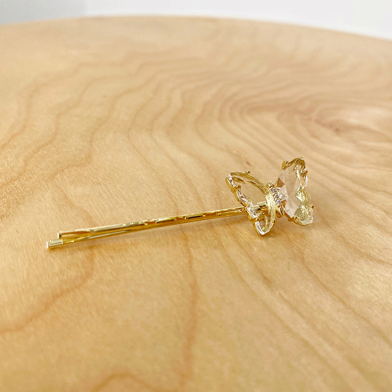 Autumn and winter new style Elf jelly butterfly one word clip hairpin