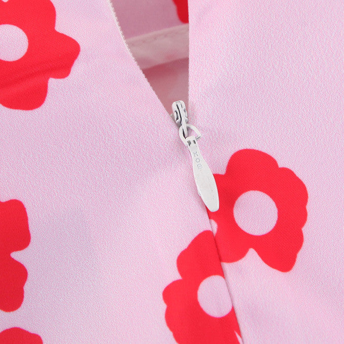 European And American Satin Flowered Skirt