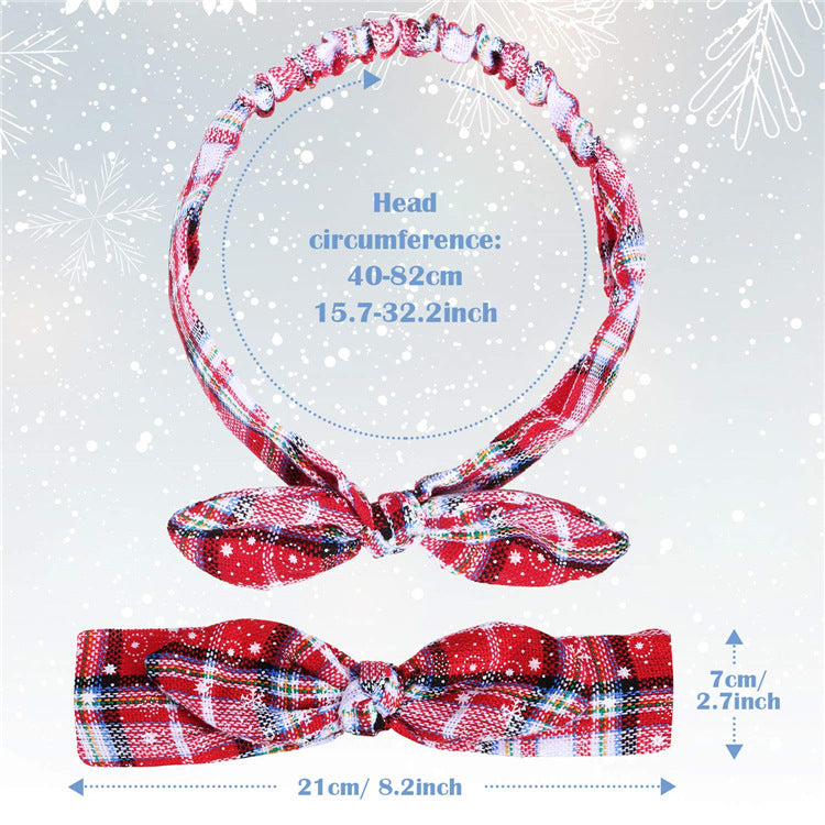 Christmas headband ladies elastic rabbit ears headband