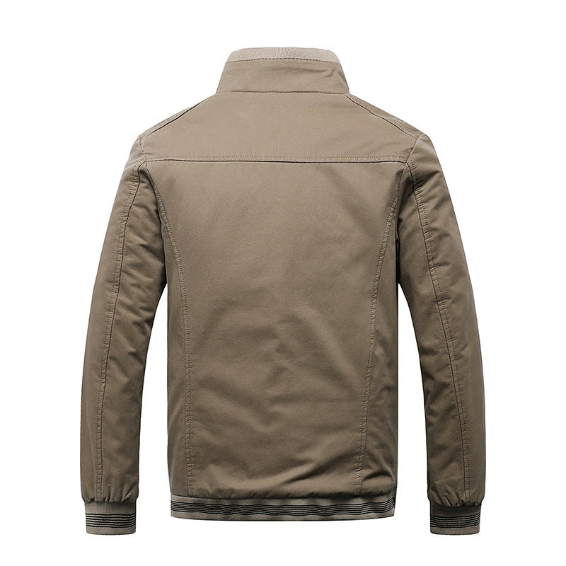 Men's hoodless cotton jacket