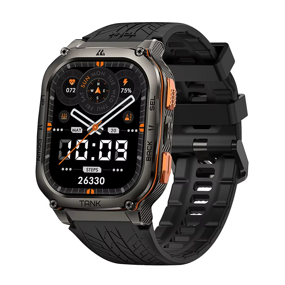 TANK M3 Ultra GPS Smart Watch for Men 480Mah 60Days Battery Compass Altimeter Barometric Bluetooth Call 5ATM Waterproof
