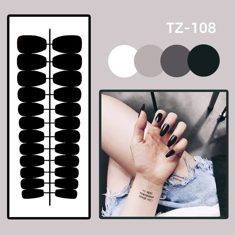 Short Ballet Trapezoid Glossy Nail Patch