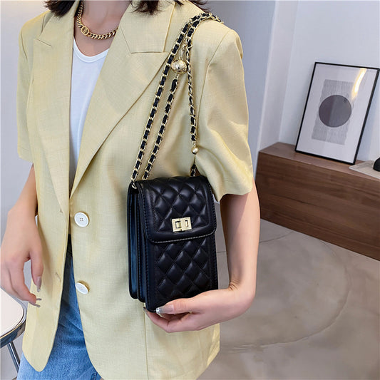 Messenger Shoulder Bag Korean Style Fashion Small Fragrance Style Rhombus