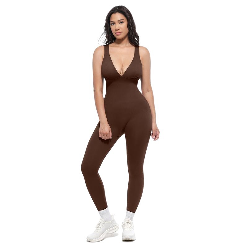 High-elasticity Fitness Tank Top, Seamless Aerial Yoga Jumpsuit For Women