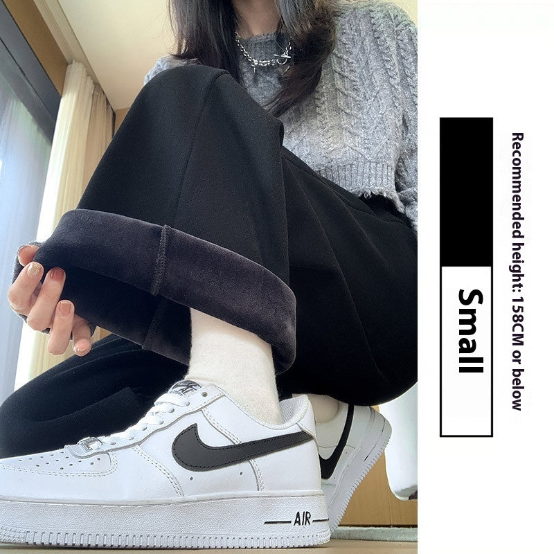Fleece-lined Sports Pants Female Autumn And Winter
