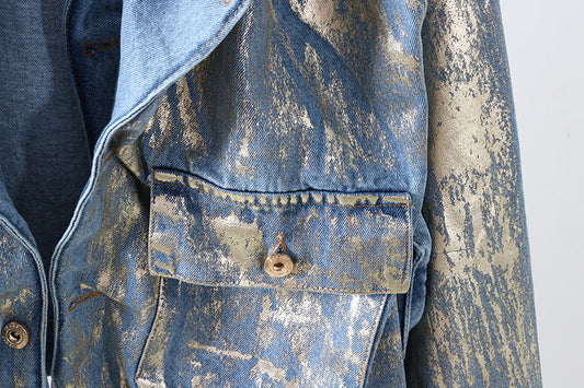 Handsome bronzing jacket top
