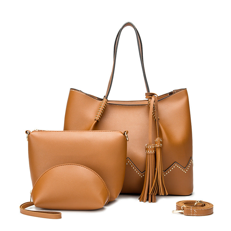 Mother and child bag three-piece suit PU