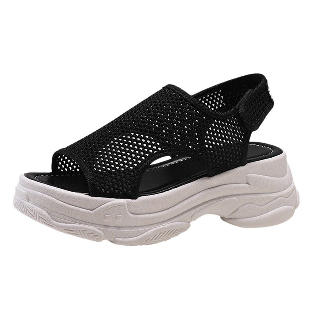 Hollow student fish mouth shoes