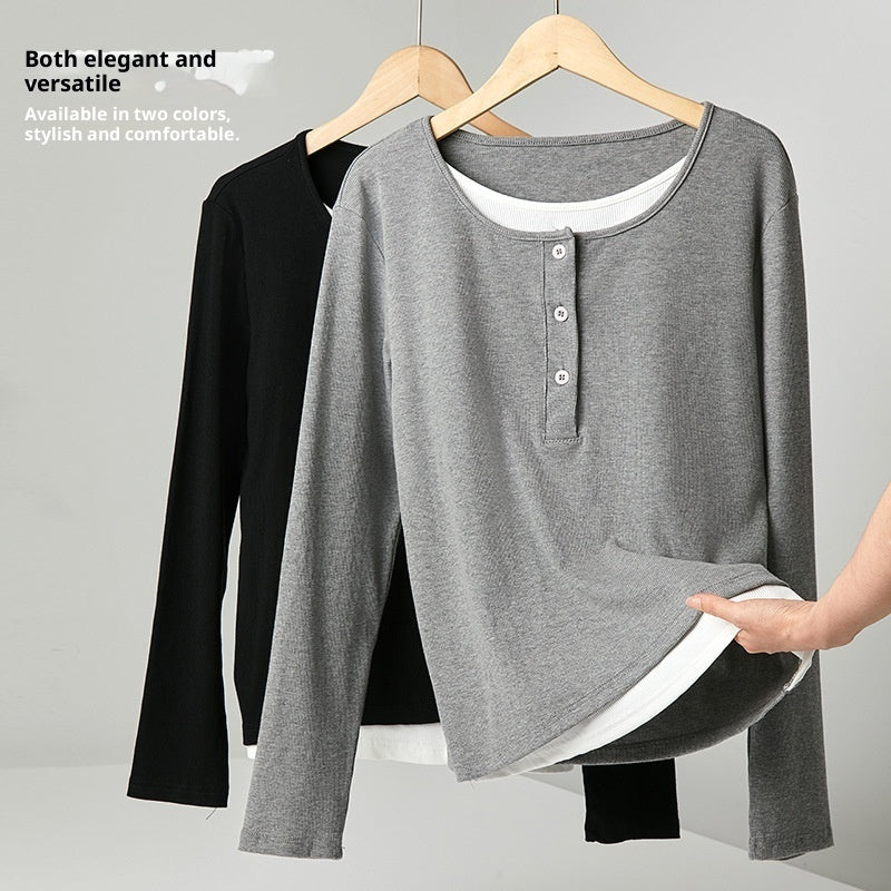 Women's Long-sleeved Top Loose Leisure All-matching Outer Wear