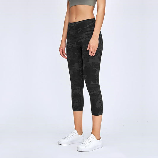 Yoga cropped pants tight sports fitness pants