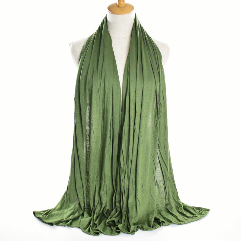 Monochrome mercerized cotton jersey scarf