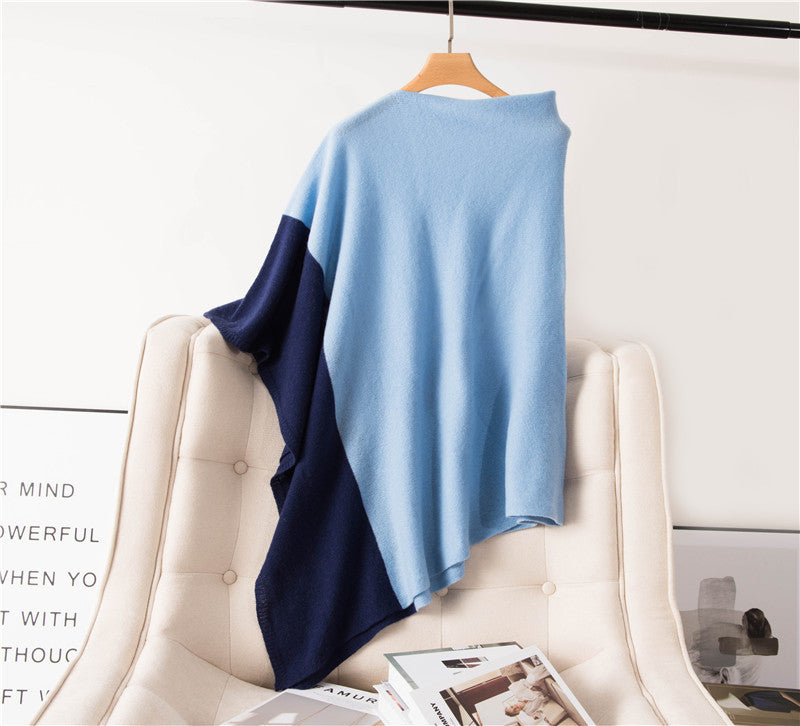 Pure cashmere knitted shawl