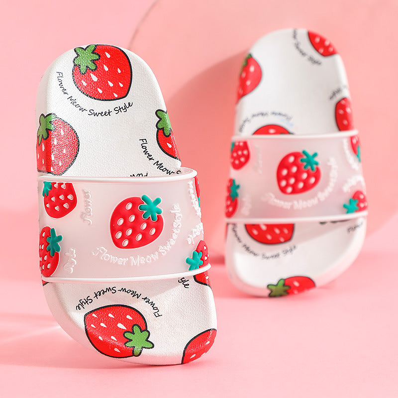 Cartoon non-slip fruit parent-child sandals