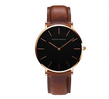 Simple quartz waterproof watch