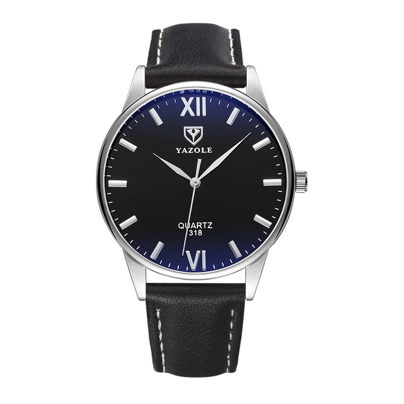 Waterproof business soft belt quartz watch