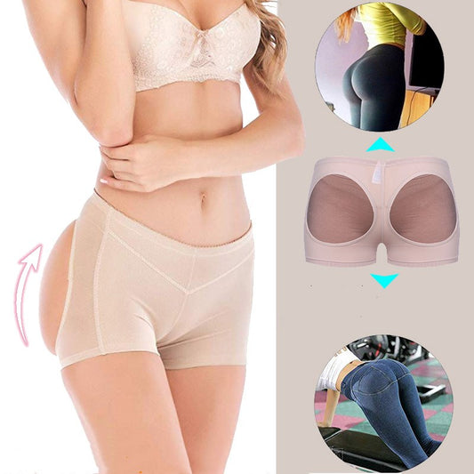 Mesh hollow buttocks control ladies panties