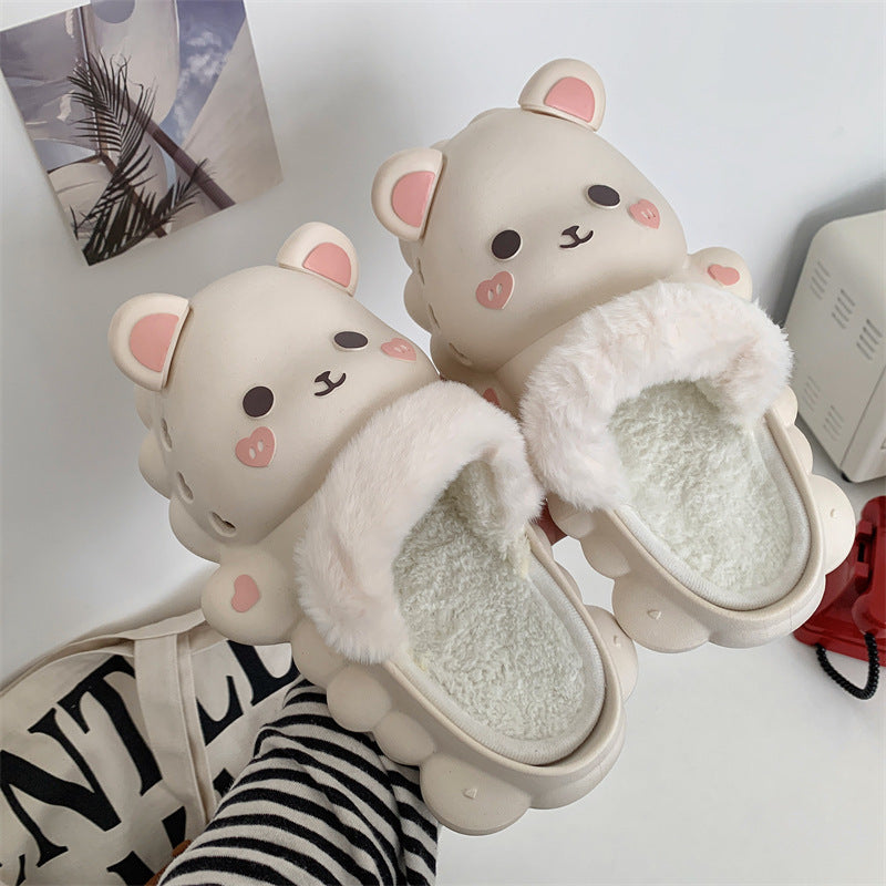 Winter Warm Thick Bottom Home Cotton Slippers