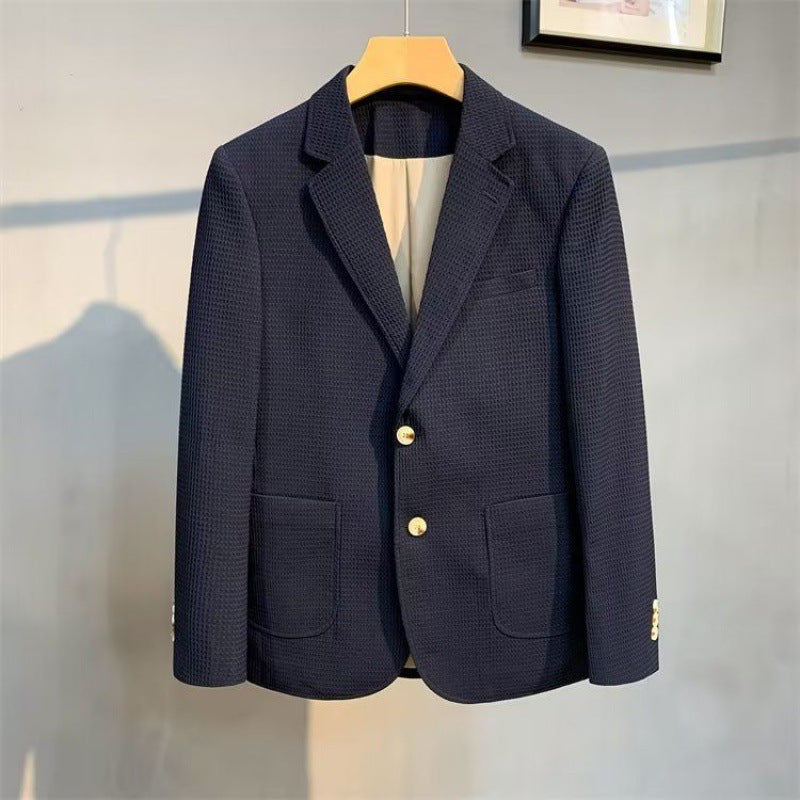 Leisure Suit Autumn Men's Slim Fit Color Business Coat