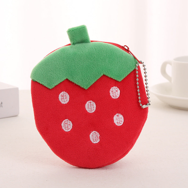 Korean Version Of The Watermelon Bag Orange Pineapple Fruit Cute Cartoon Plush Coin Purse