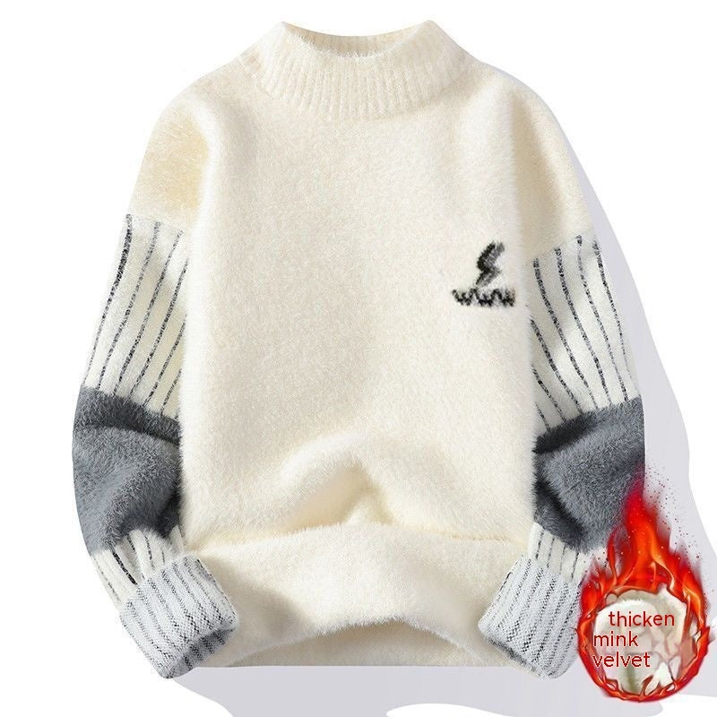 Mink Sweater Men's Warm Bottoming Shirt Trendy Sweater