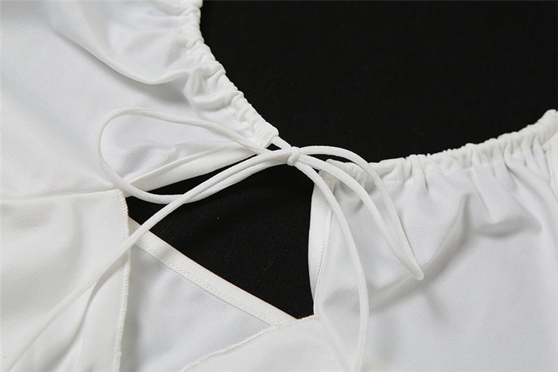 Fashion Neck Lace Hollow Slim Vest