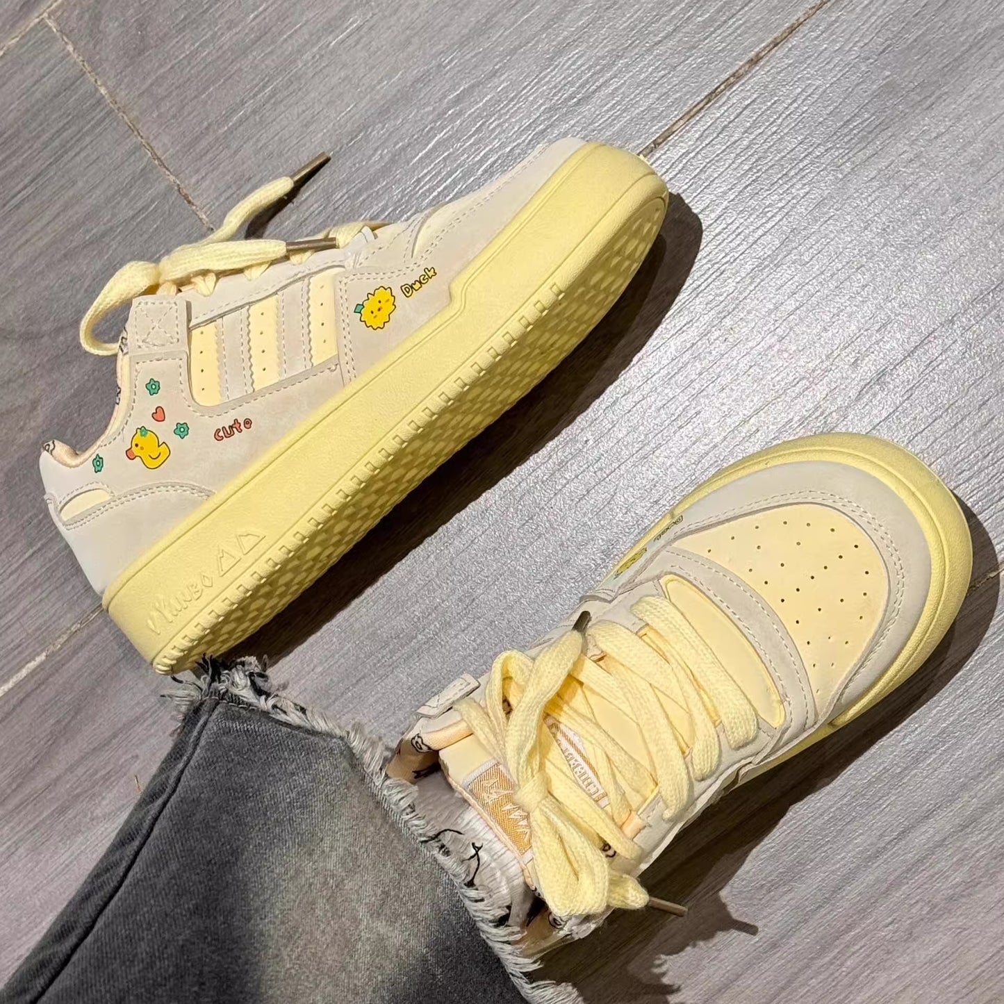 Custard Bun Graffiti Board Shoes Is Quite Cute